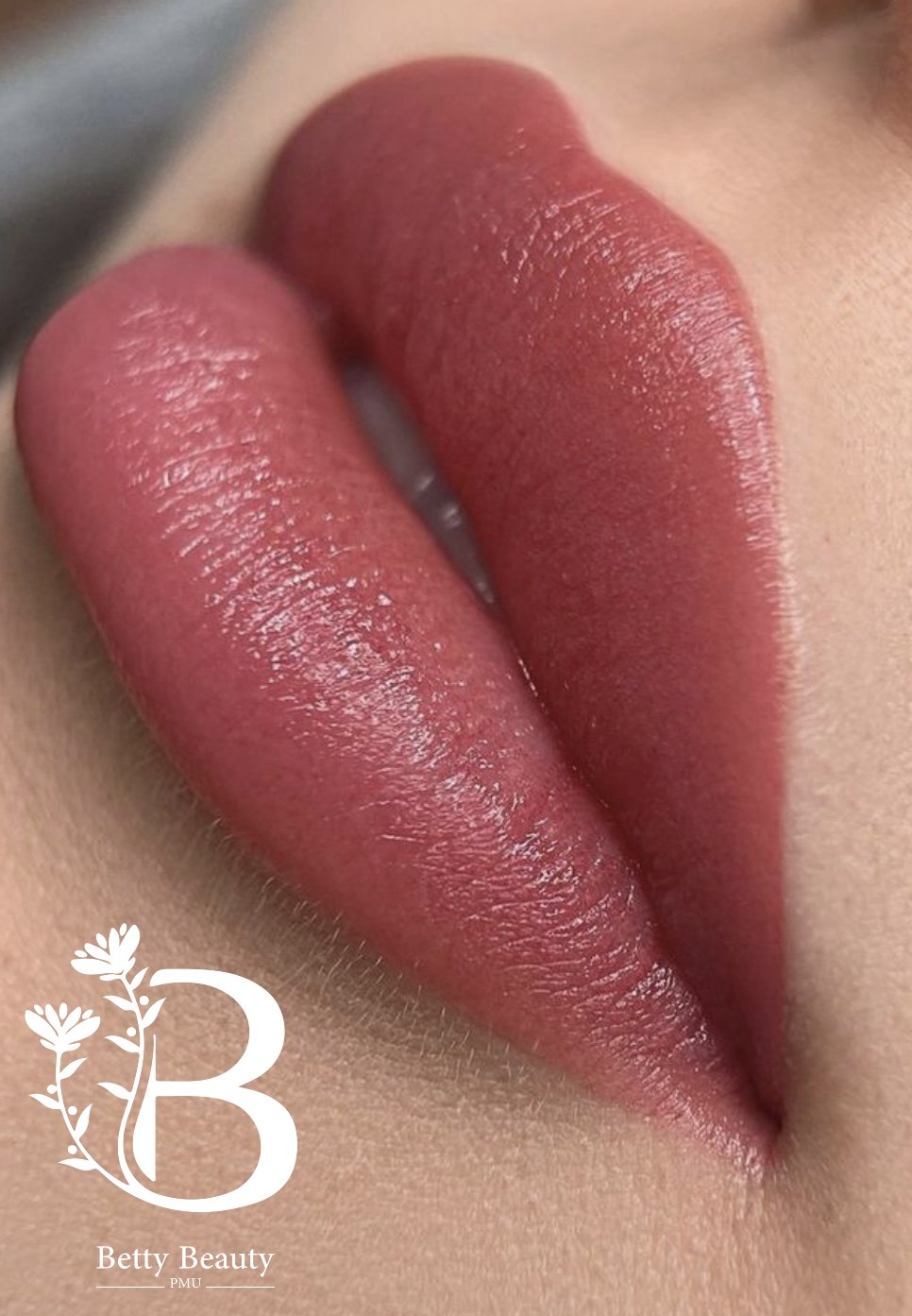 Lip blush by Betty Beauty PMU, healed and fresh results