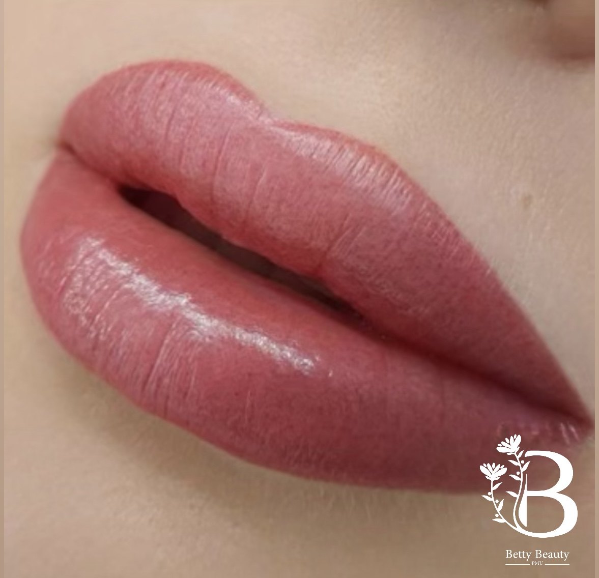 Lip blush by Betty Beauty PMU, healed and fresh results
