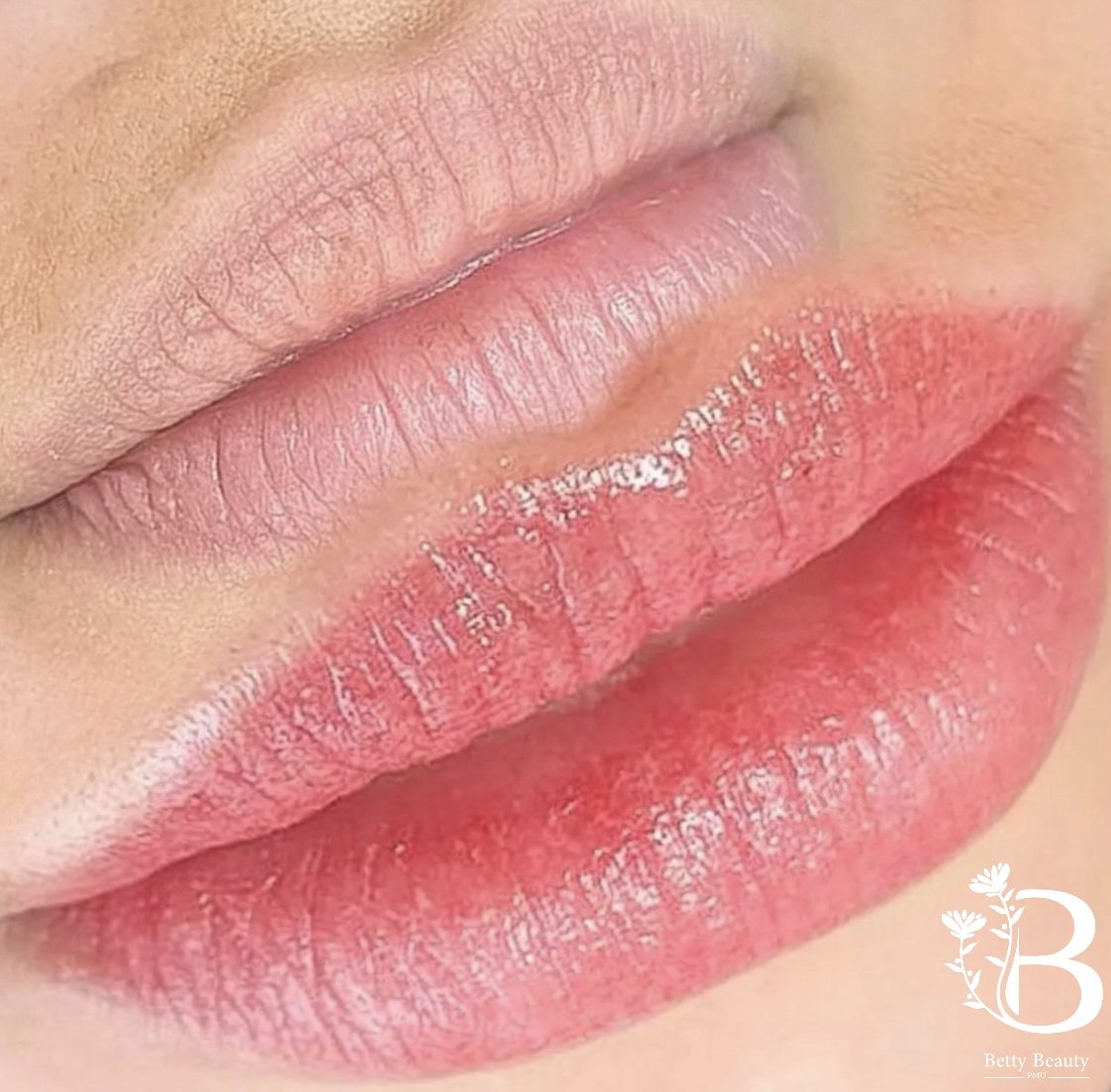 Lip blush by Betty Beauty PMU, healed and fresh results