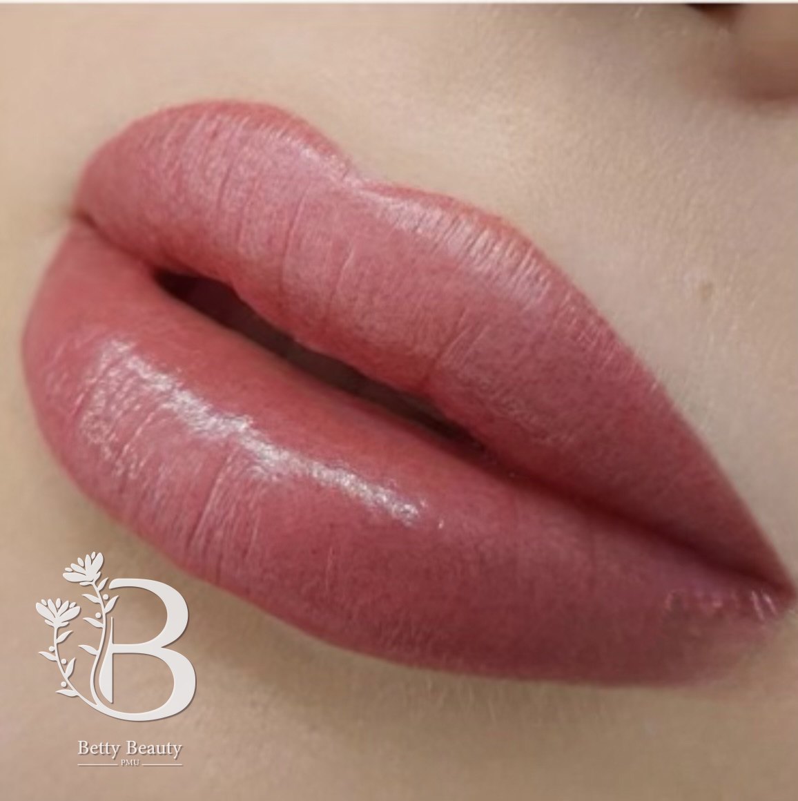 Lip blush by Betty Beauty PMU, healed and fresh results